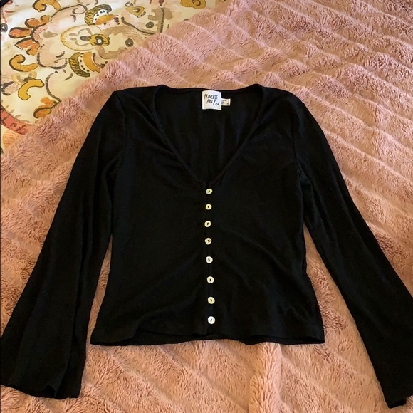 Princess Polly Tops - Princess Polly Black Button Up Shirt